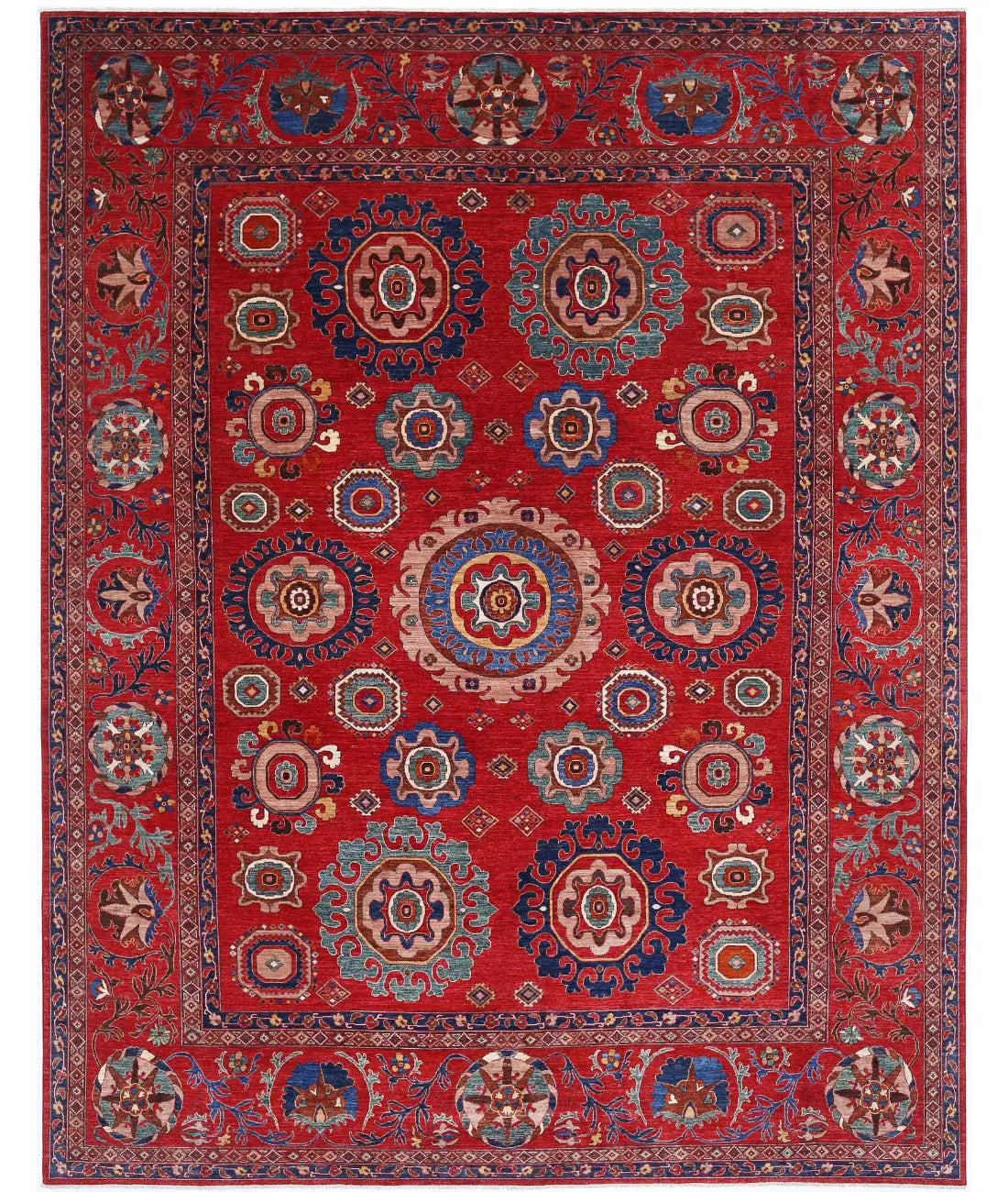 Hand Knotted Nomadic Caucasian Humna Wool Rug - 13&#39;3&#39;&#39; x 16&#39;7&#39;&#39;