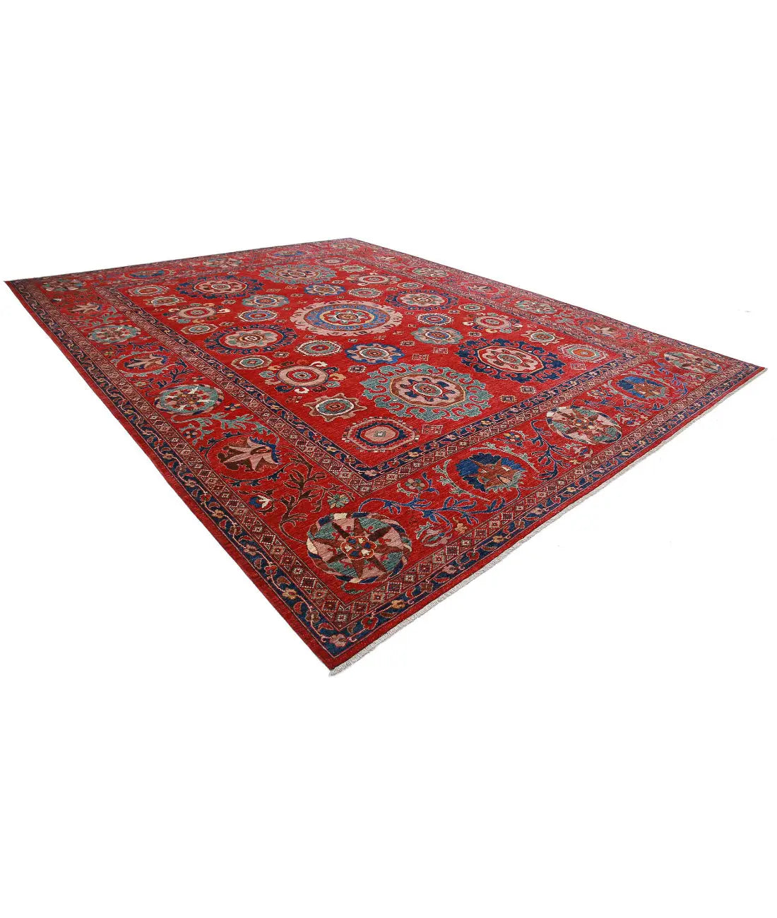 Hand Knotted Nomadic Caucasian Humna Wool Rug - 13'3'' x 16'7''