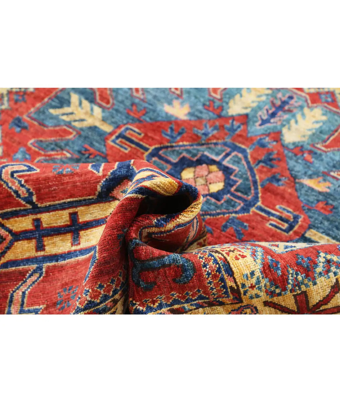 Hand Knotted Nomadic Caucasian Humna Wool Rug - 4'1'' x 6'0'' - Arteverk Rugs Area rug