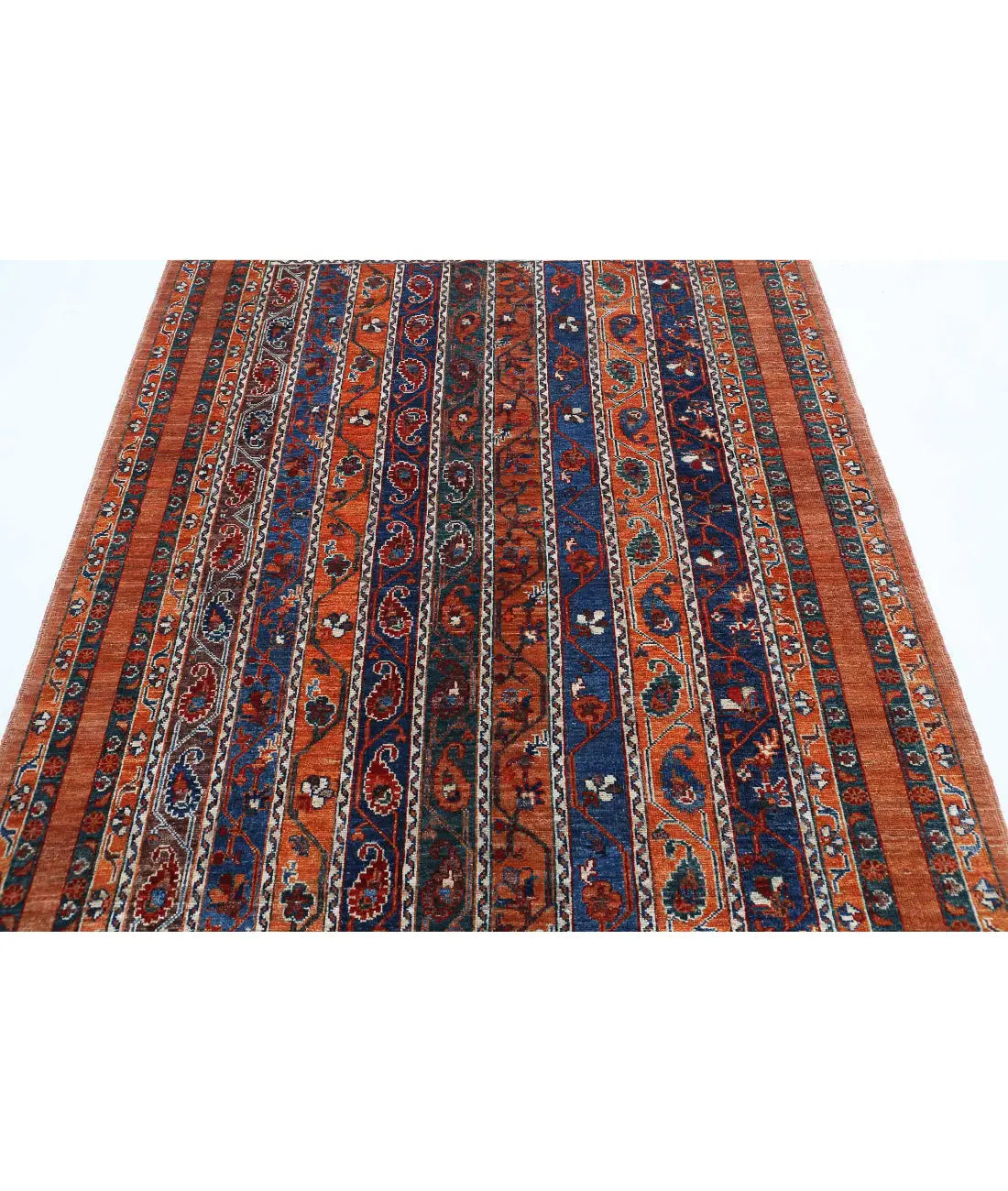 Hand Knotted Nomadic Caucasian Humna Wool Rug - 5'0'' x 6'10'' - Arteverk Rugs Area rug