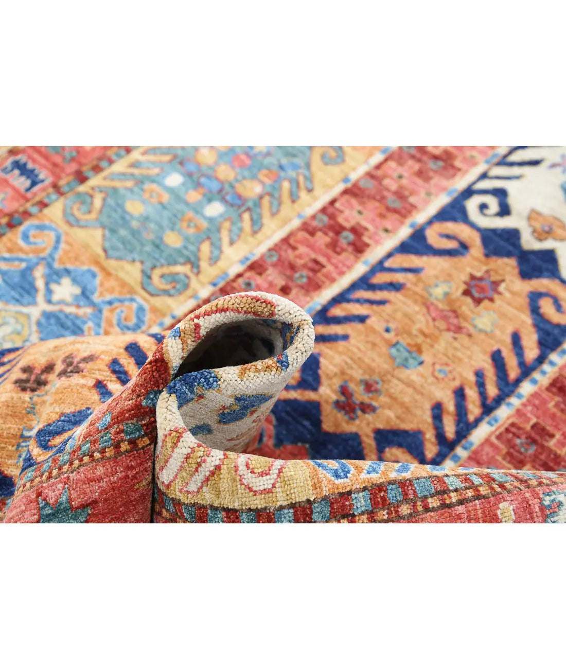 Hand Knotted Nomadic Caucasian Humna Wool Rug - 5'1'' x 8'0'' - Arteverk Rugs Area rug
