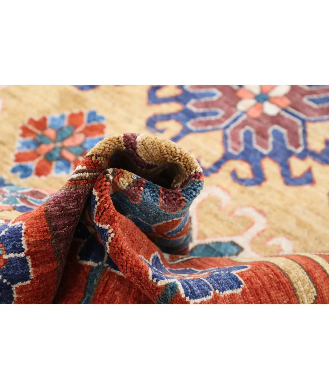 Hand Knotted Nomadic Caucasian Humna Wool Rug - 6'10'' x 10'1'' - Arteverk Rugs Area rug