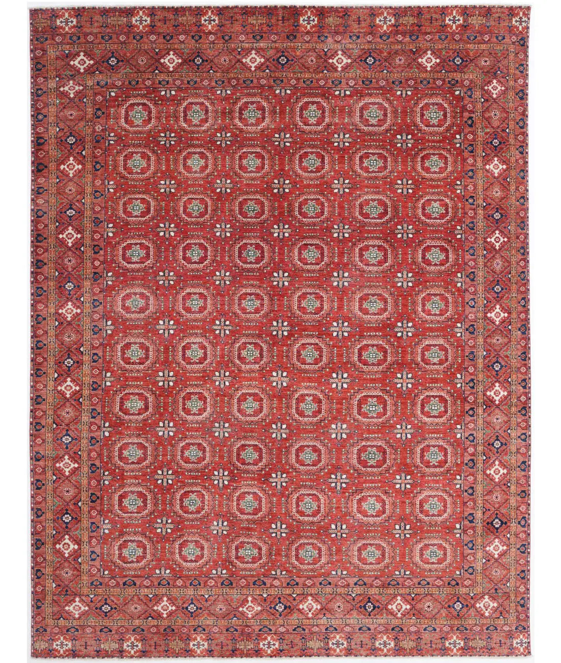 Hand Knotted Nomadic Caucasian Humna Wool Rug - 8'11'' x 11'10'' - Arteverk Rugs Area rug