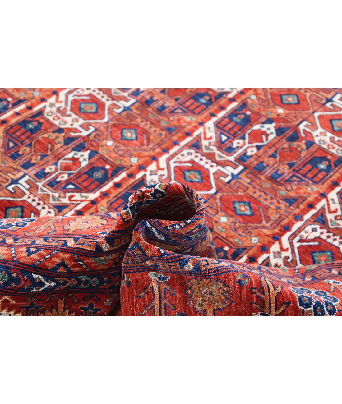 Hand Knotted Nomadic Caucasian Humna Wool Rug - 8'11'' x 11'7'' - Arteverk Rugs Area rug