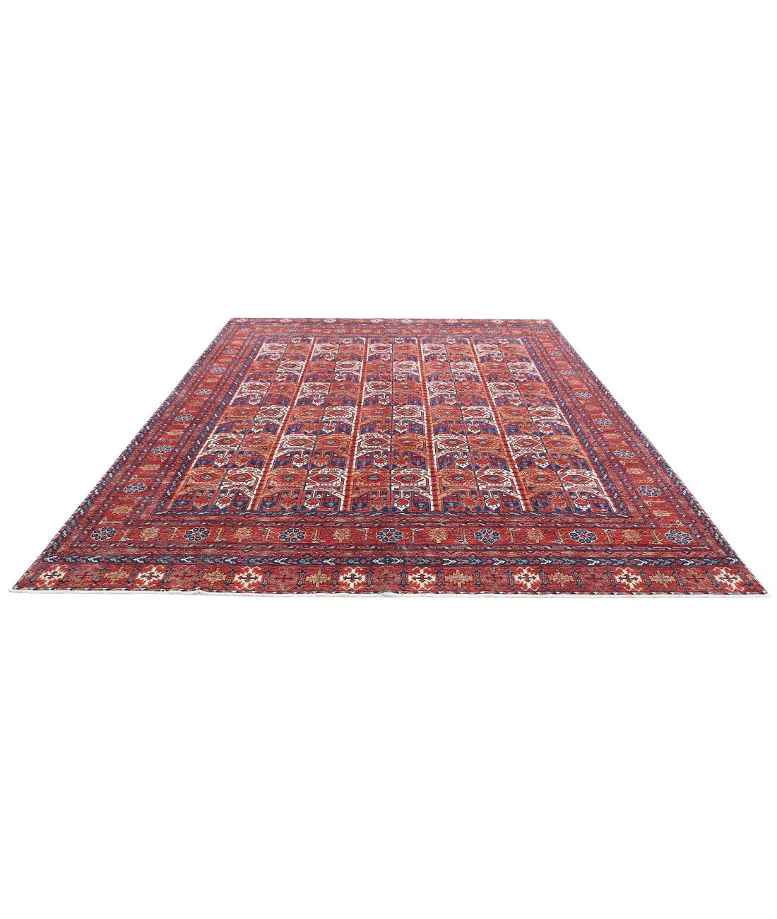 Hand Knotted Nomadic Caucasian Humna Wool Rug - 8'11'' x 11'7'' - Arteverk Rugs Area rug