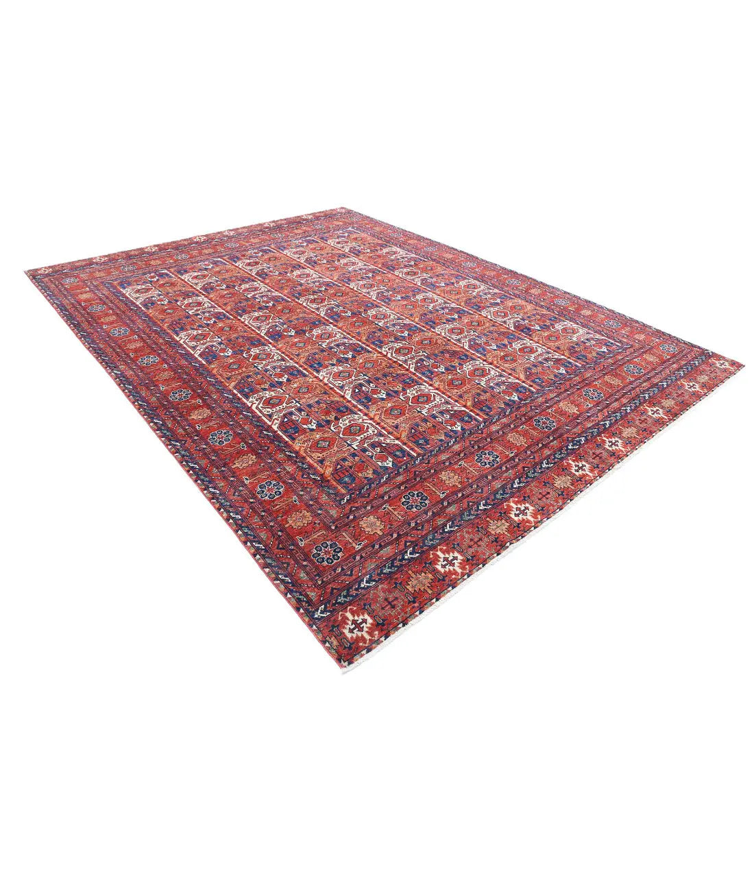 Hand Knotted Nomadic Caucasian Humna Wool Rug - 8'11'' x 11'7'' - Arteverk Rugs Area rug