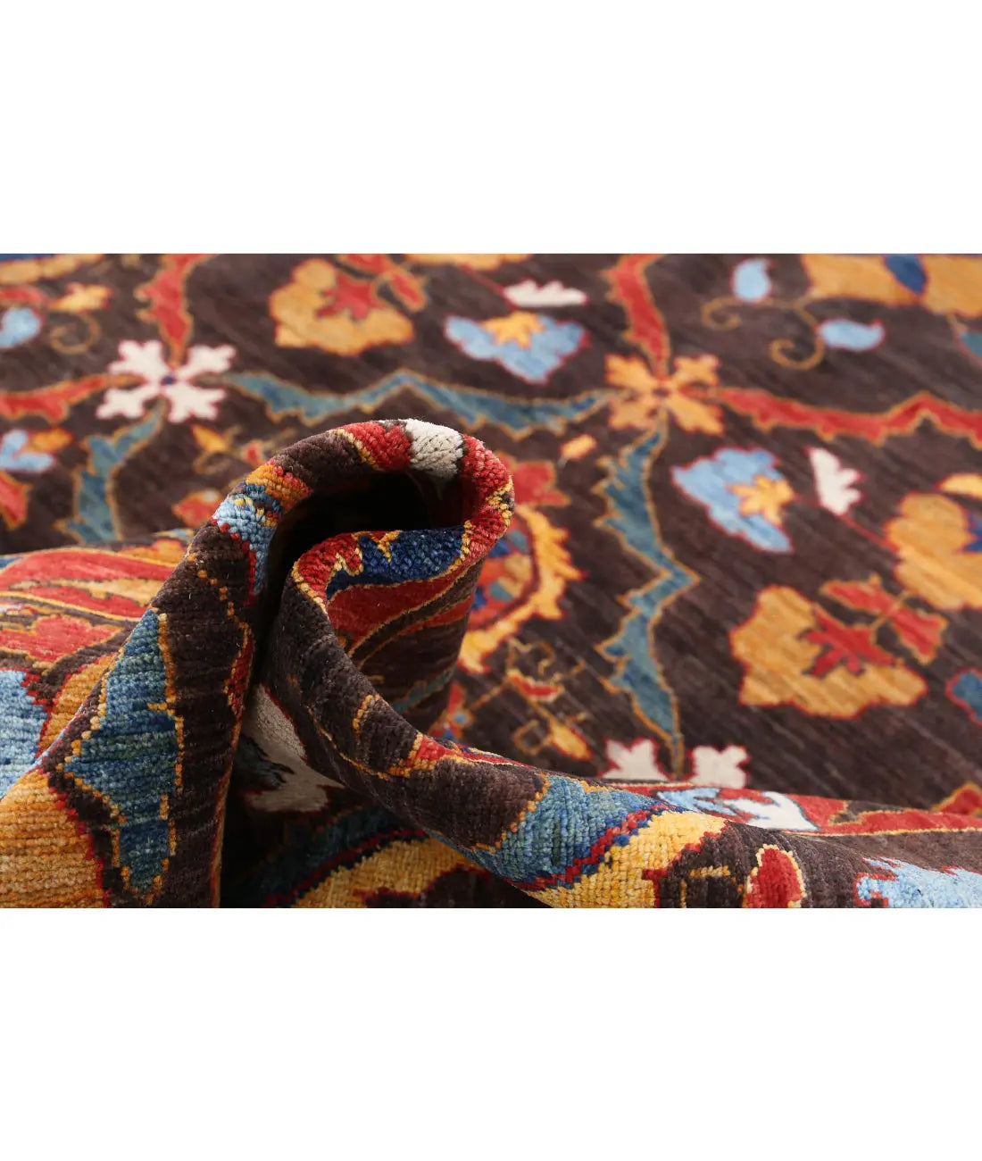 Hand Knotted Nomadic Caucasian Humna Wool Rug - 8'1'' x 9'8'' - Arteverk Rugs Area rug