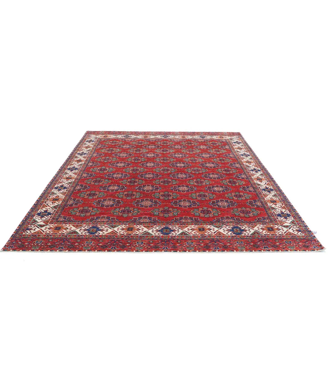 Hand Knotted Nomadic Caucasian Humna Wool Rug - 8'1'' x 9'9'' - Arteverk Rugs Area rug