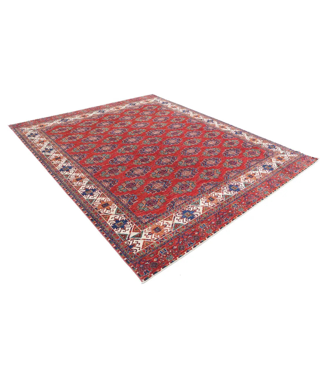 Hand Knotted Nomadic Caucasian Humna Wool Rug - 8'1'' x 9'9'' - Arteverk Rugs Area rug