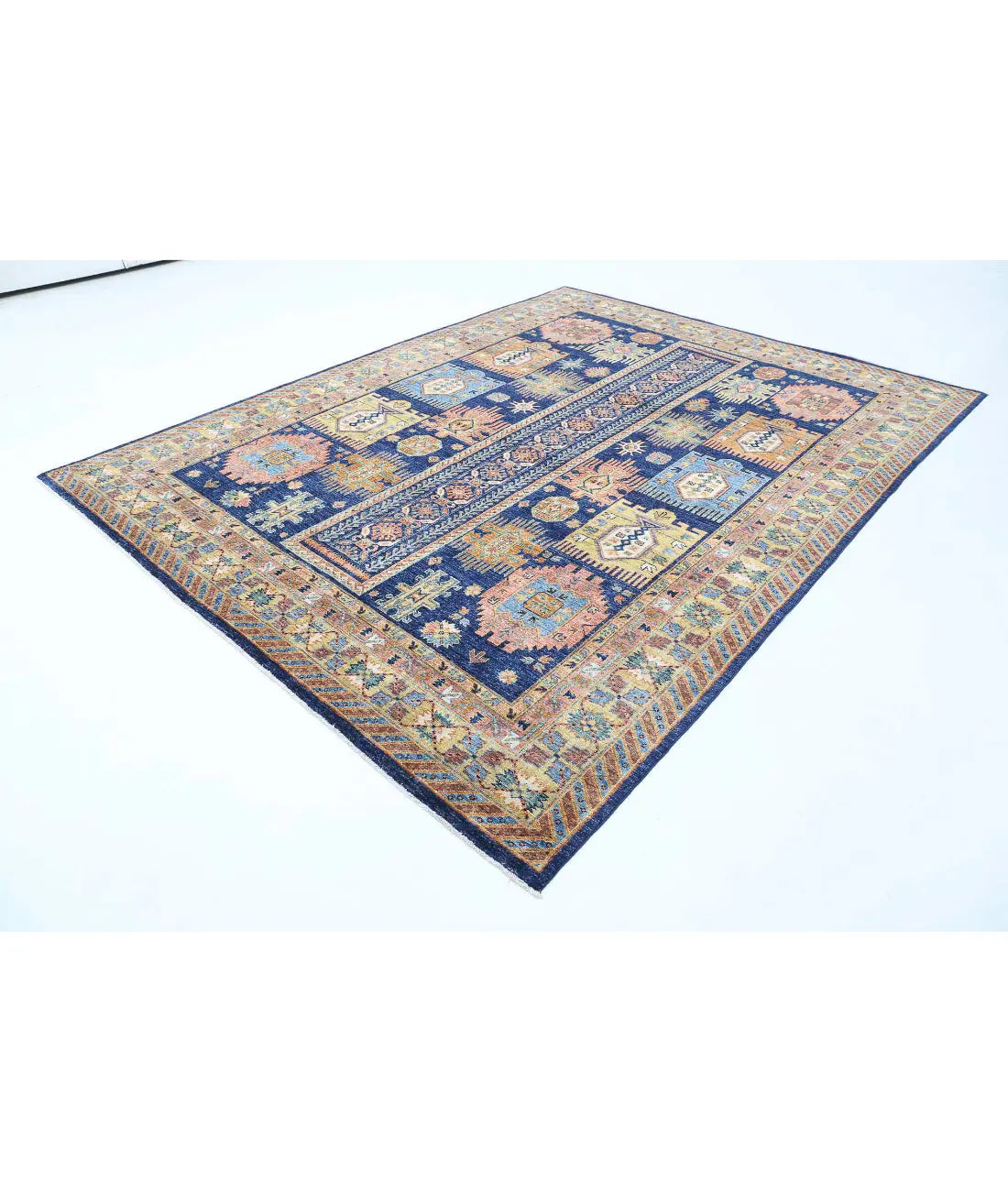 Hand Knotted Nomadic Caucasian Humna Wool Rug - 8'3'' x 10'8'' - Arteverk Rugs Area rug