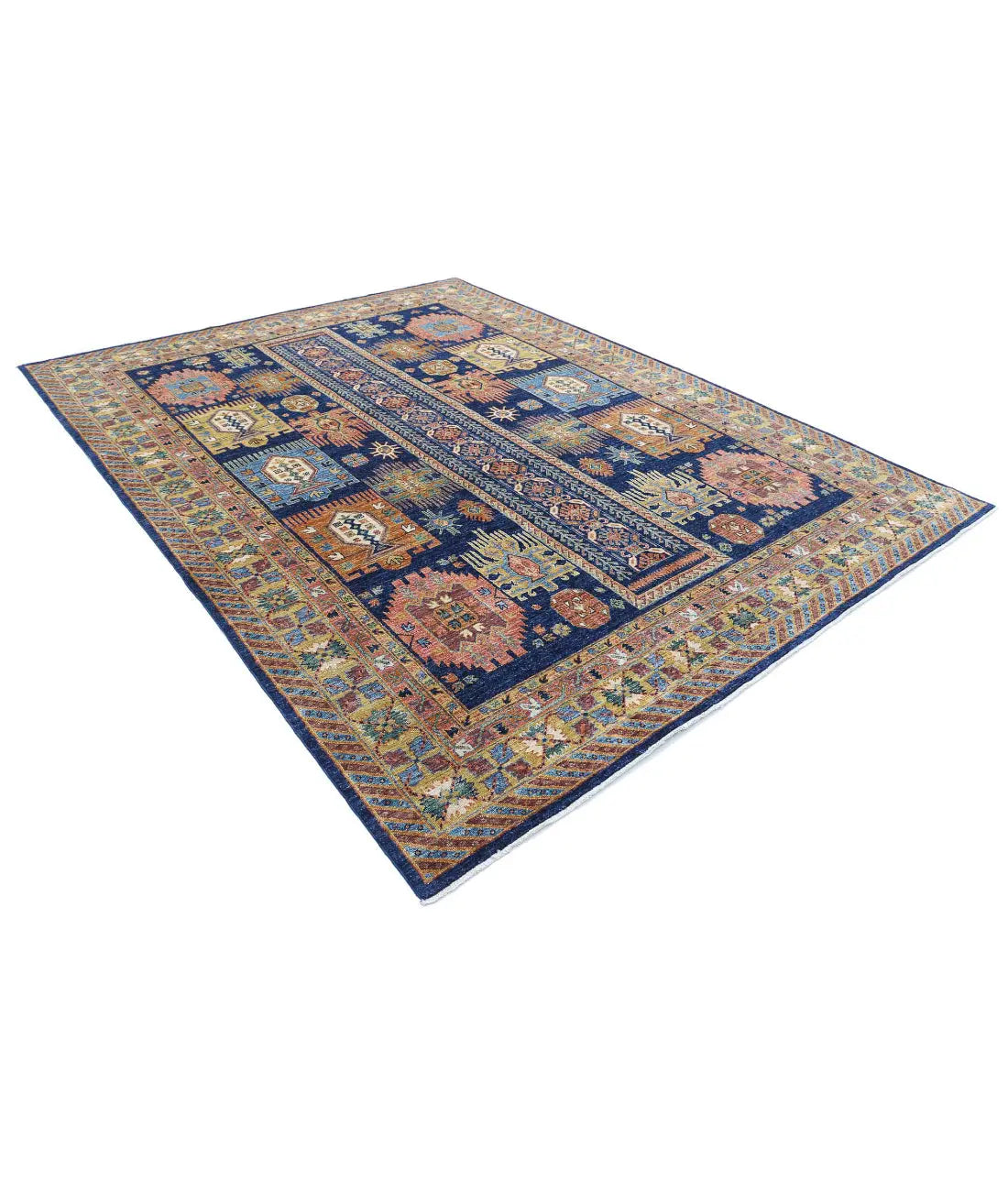 Hand Knotted Nomadic Caucasian Humna Wool Rug - 8'3'' x 10'8'' - Arteverk Rugs Area rug