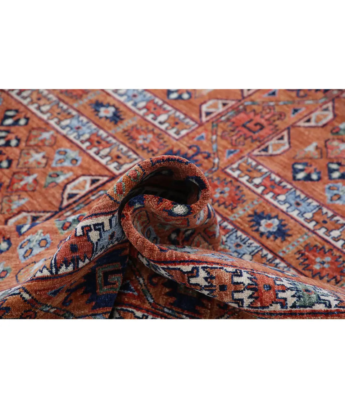 Hand Knotted Nomadic Caucasian Humna Wool Rug - 8'3'' x 9'10'' - Arteverk Rugs Area rug