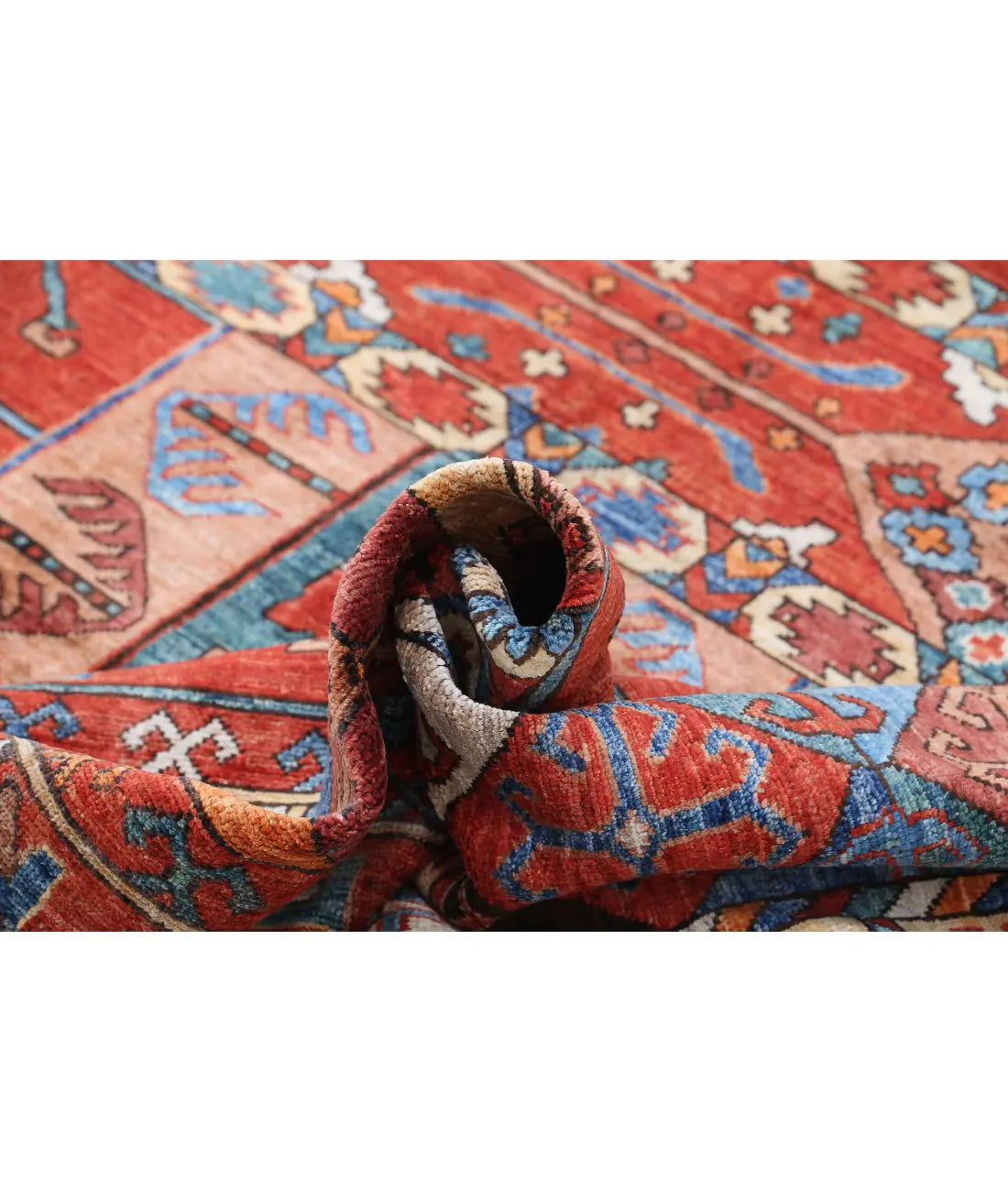 Hand Knotted Nomadic Caucasian Humna Wool Rug - 8'5'' x 9'10'' - Arteverk Rugs Area rug