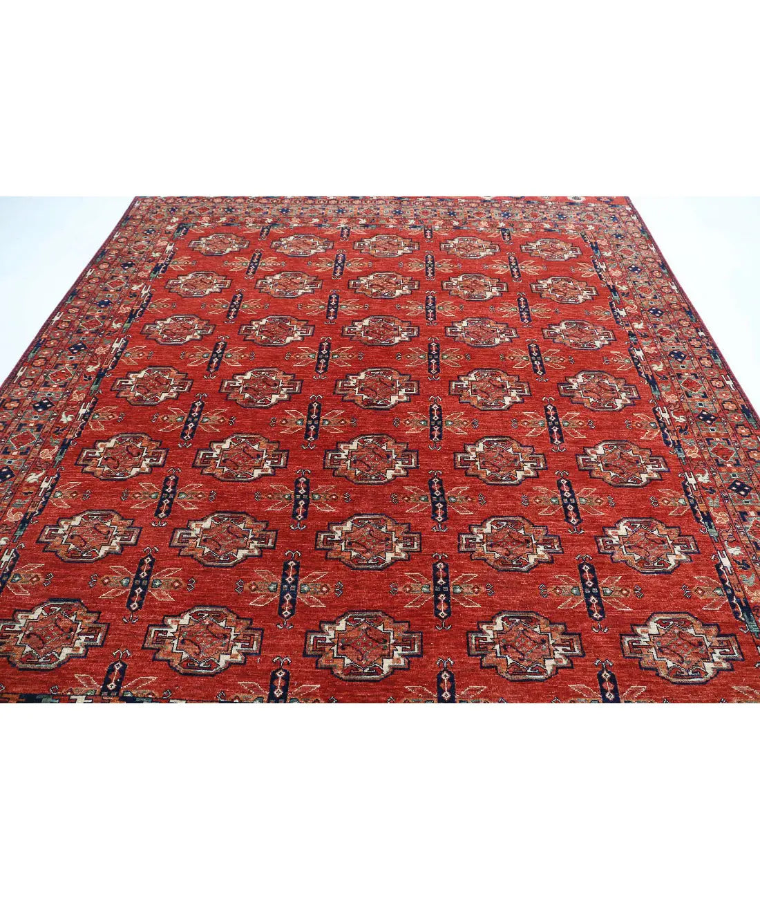 Hand Knotted Nomadic Caucasian Humna Wool Rug - 8'8'' x 10'3'' - Arteverk Rugs Area rug