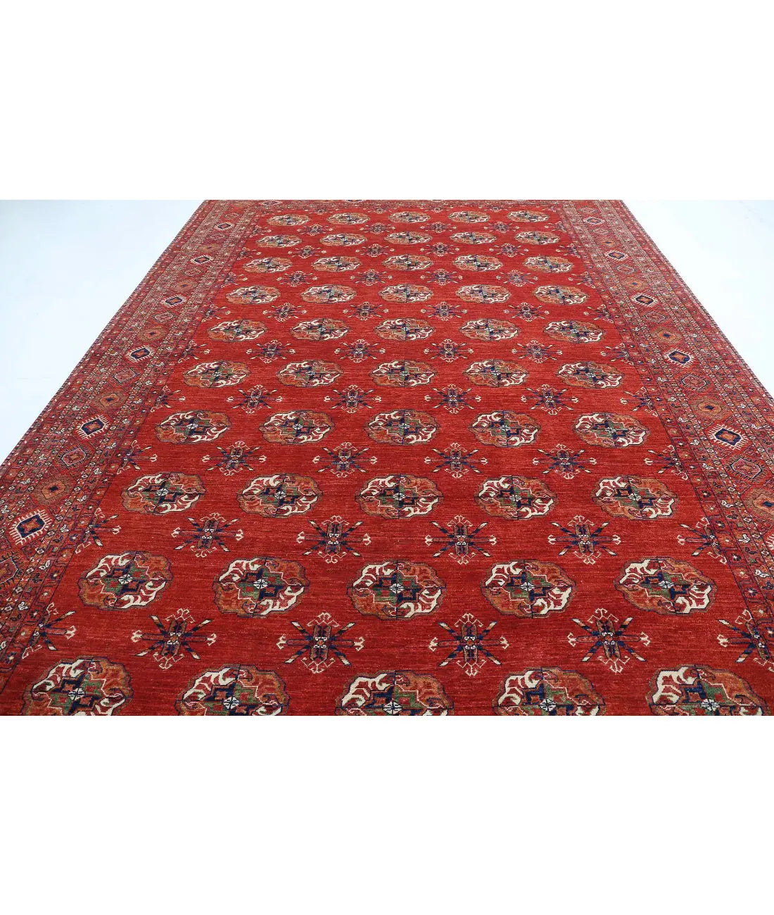 Hand Knotted Nomadic Caucasian Humna Wool Rug - 9'10'' x 14'3'' - Arteverk Rugs Area rug