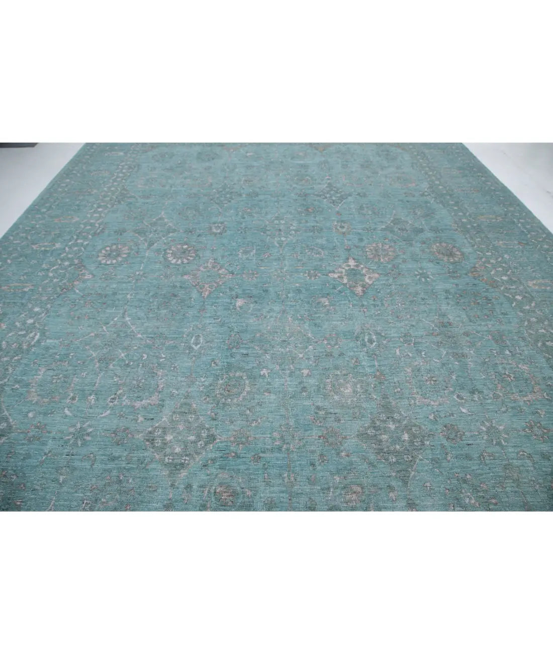 Tapis en laine d'onyx noué à la main - 12'0'' x 14'9''