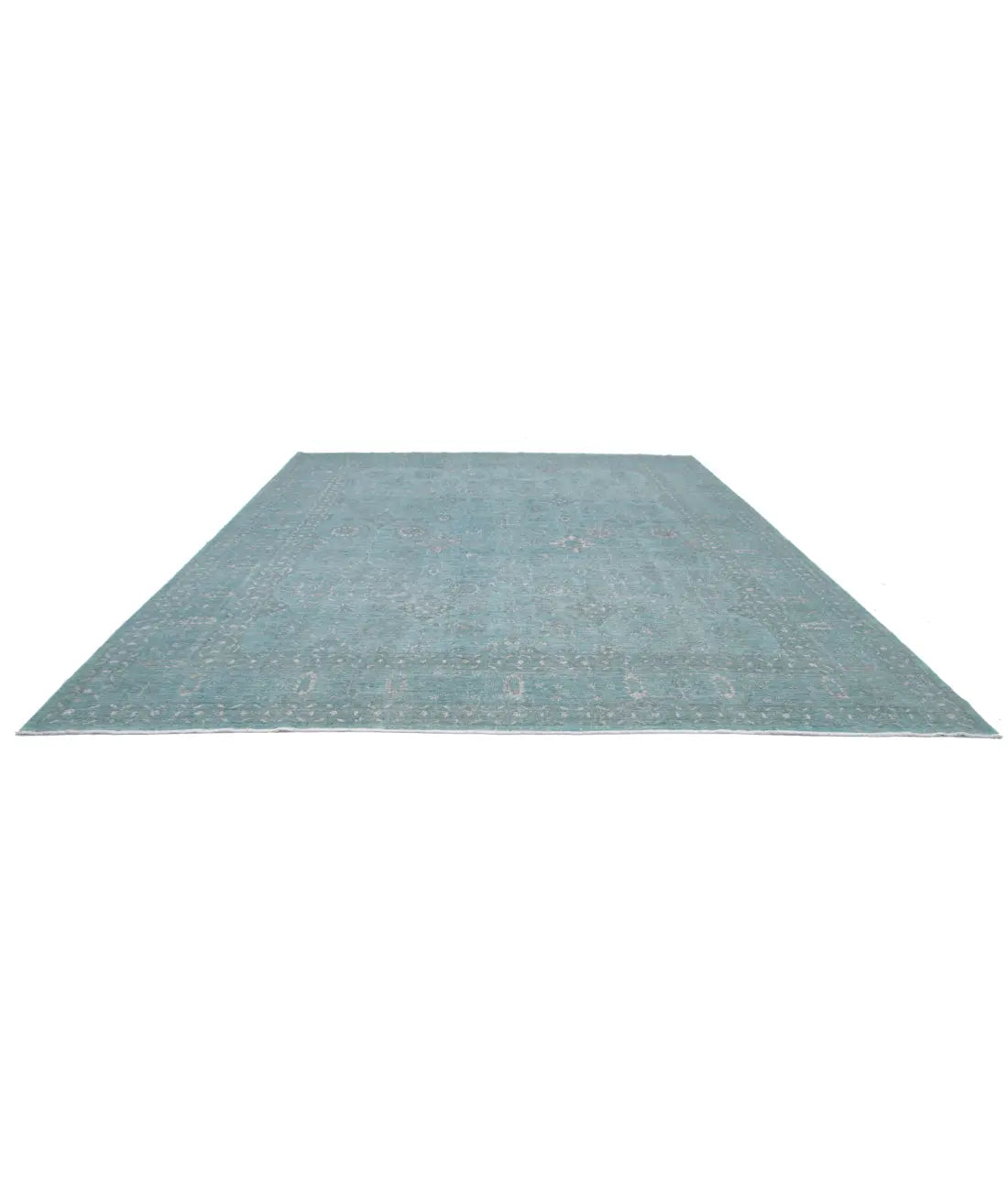 Tapis en laine d'onyx noué à la main - 12'0'' x 14'9''