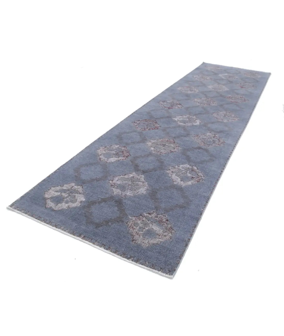 Tapis en laine d'onyx noué à la main - 4'0'' x 14'2''