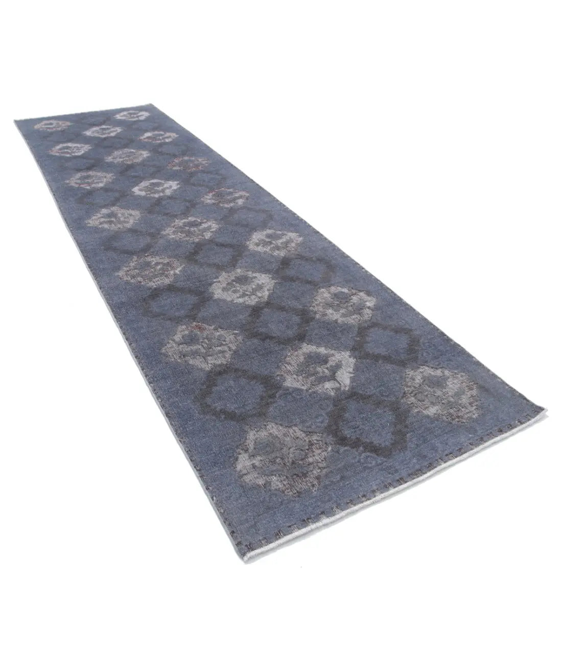 Tapis en laine d'onyx noué à la main - 4'0'' x 14'2''