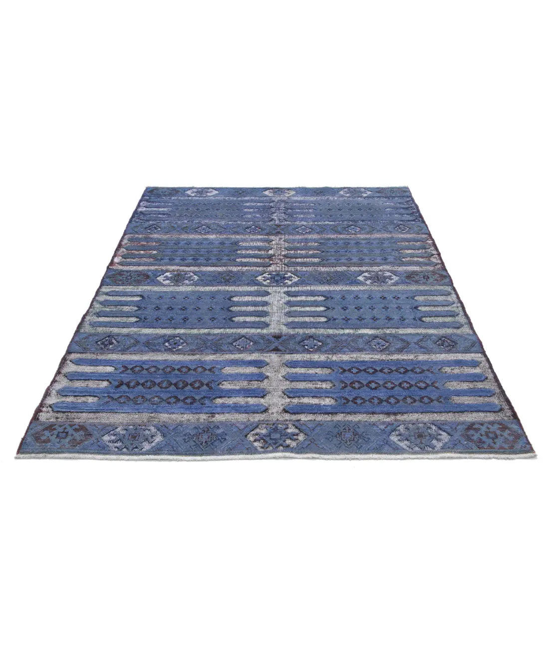 Hand Knotted Onyx Wool Rug - 4'11'' x 6'7''