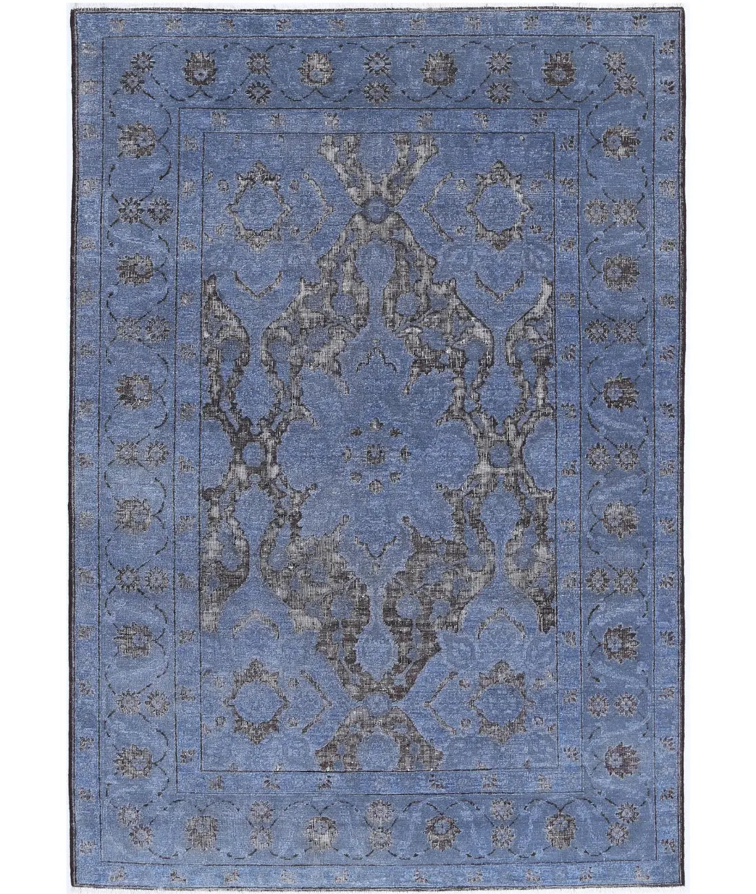 Tapis en laine d&#39;onyx noué à la main - 4&#39;1&#39;&#39; x 6&#39;1&#39;&#39;