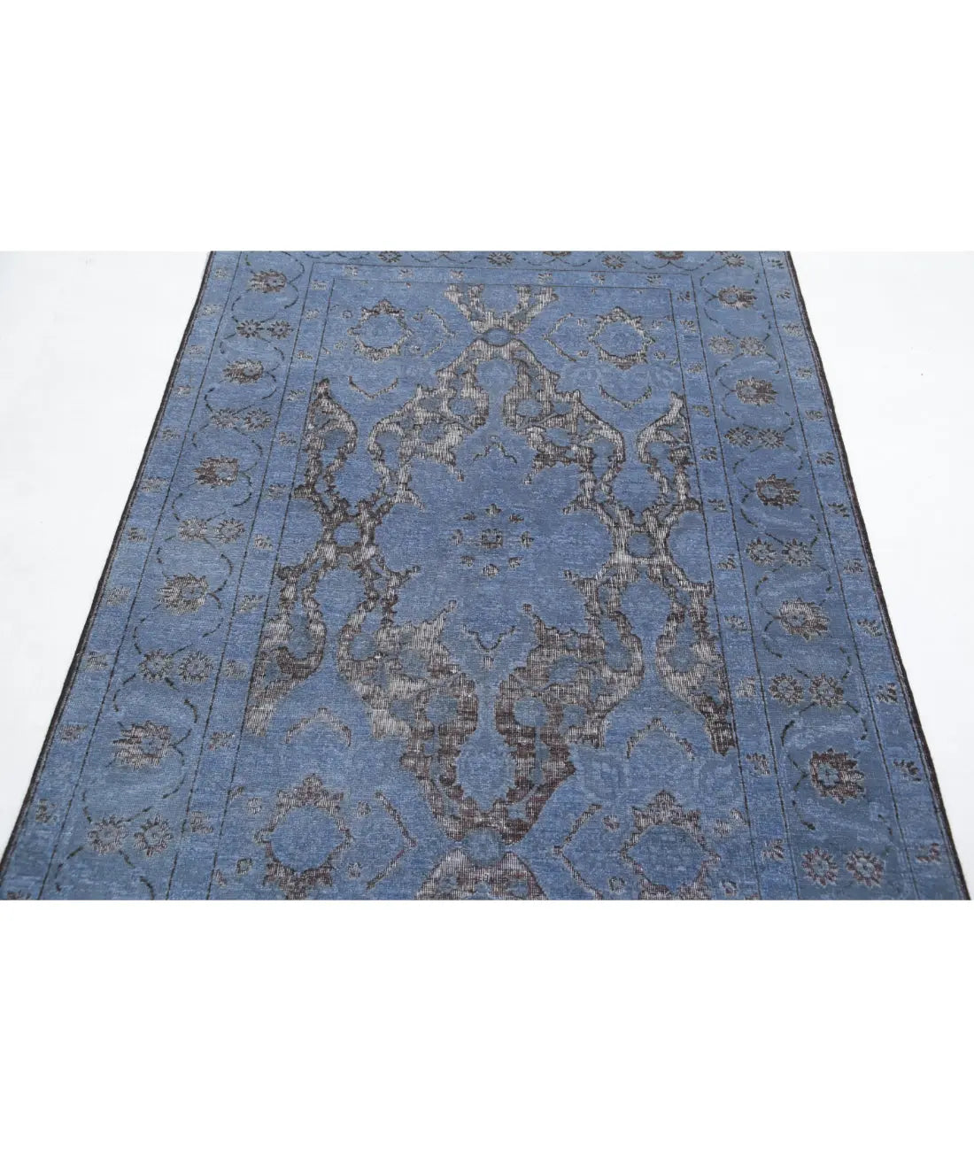 Tapis en laine d'onyx noué à la main - 4'1'' x 6'1''