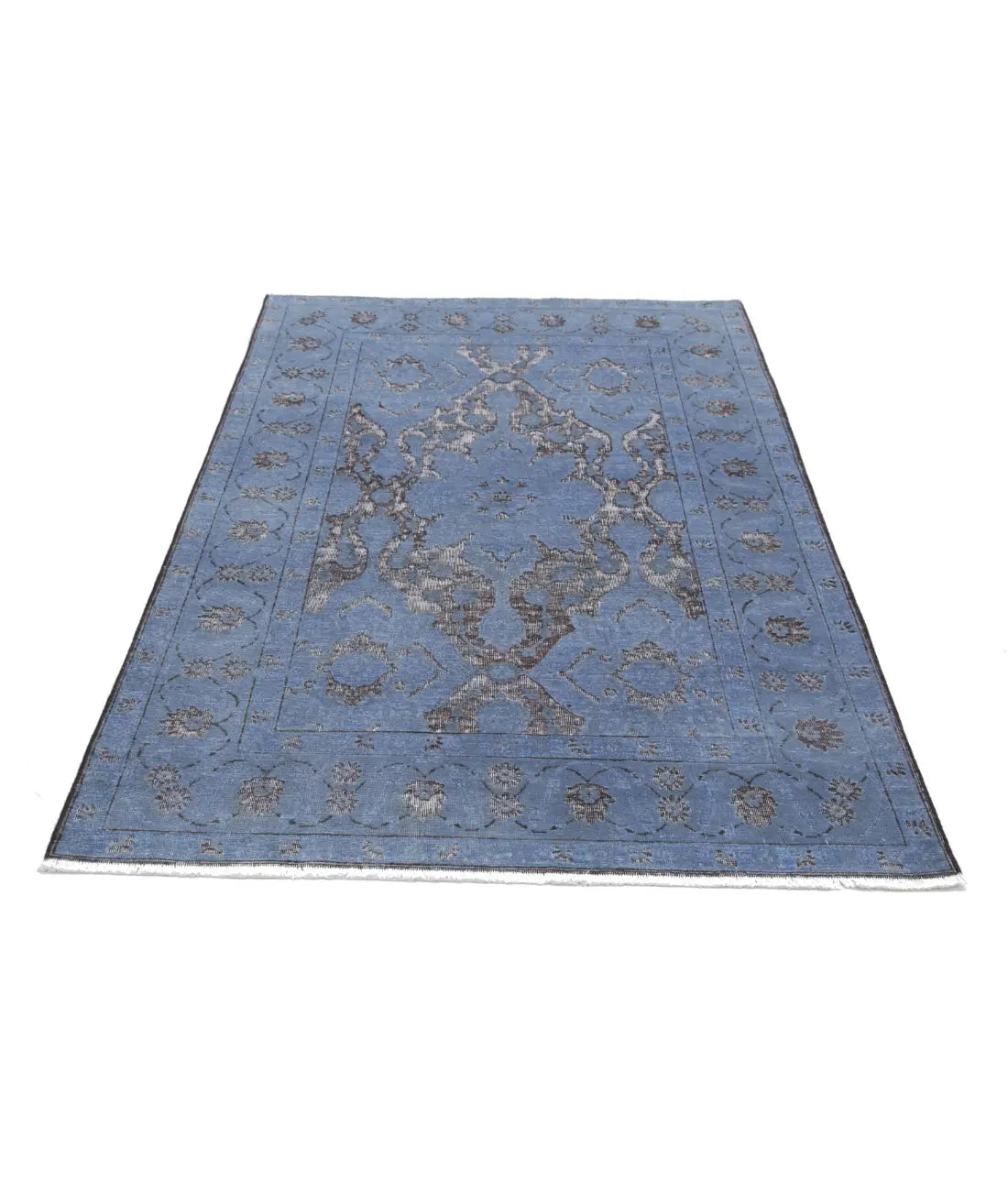 Tapis en laine d'onyx noué à la main - 4'1'' x 6'1''