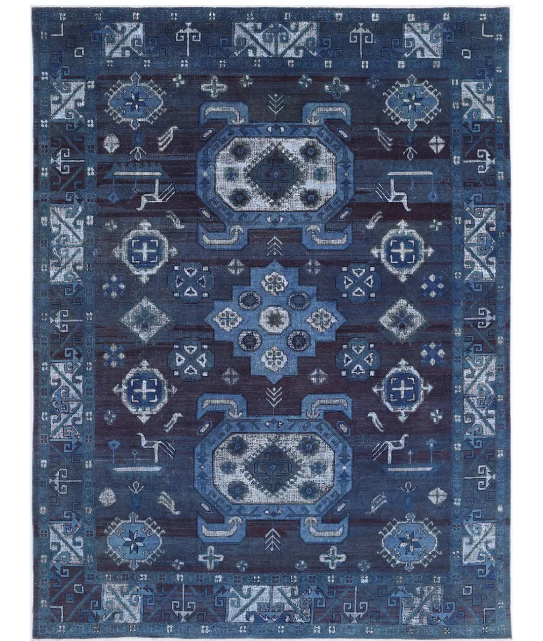 Hand Knotted Onyx Wool Rug - 8&#39;7&#39;&#39; x 11&#39;7&#39;&#39;