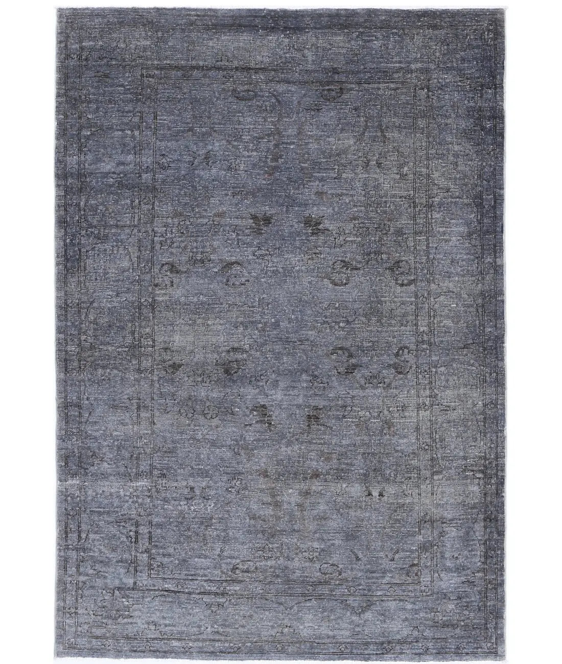 Hand Knotted Overdye Wool Rug - 3'11'' x 5'8''