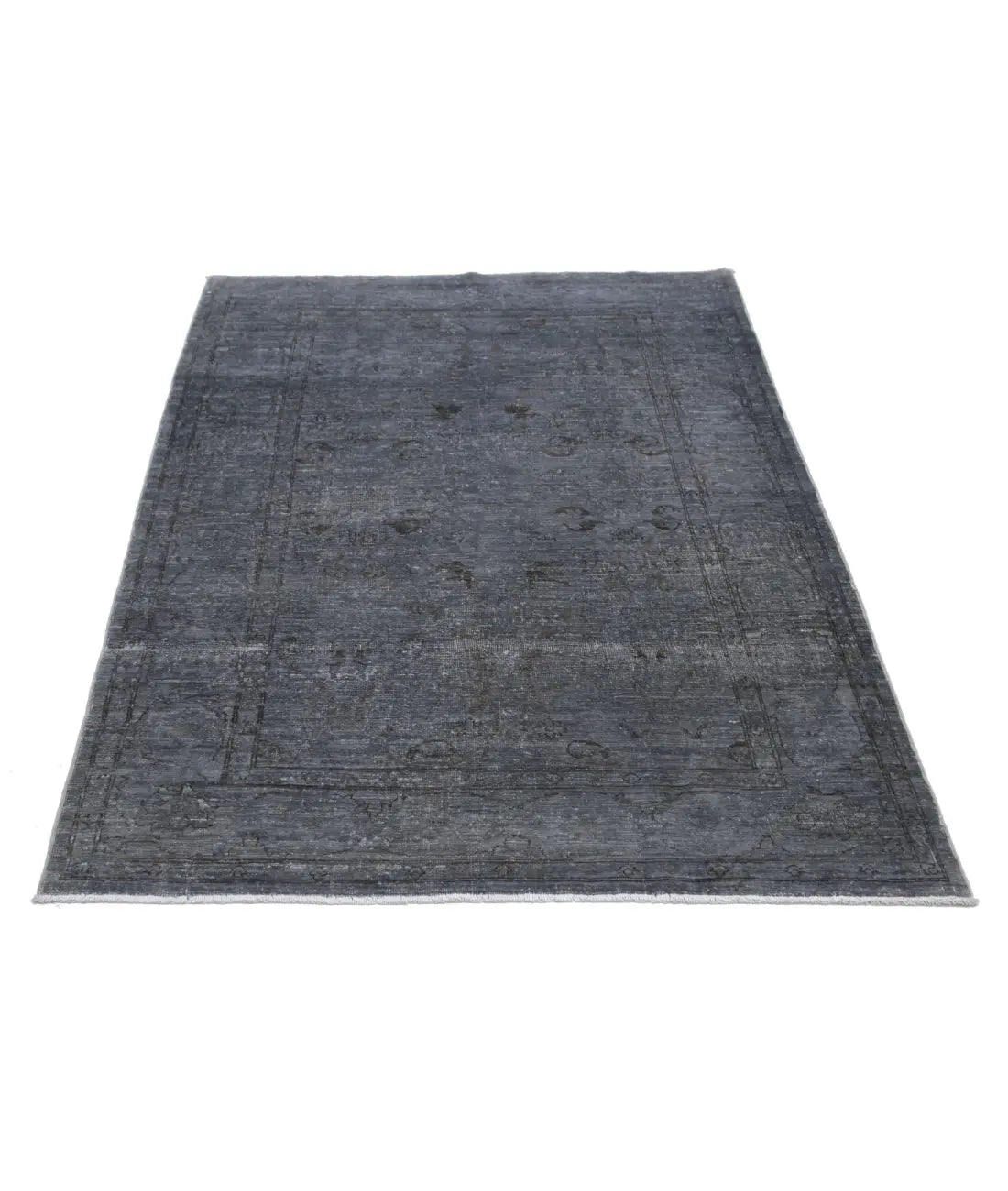 Hand Knotted Overdye Wool Rug - 3'11'' x 5'8''