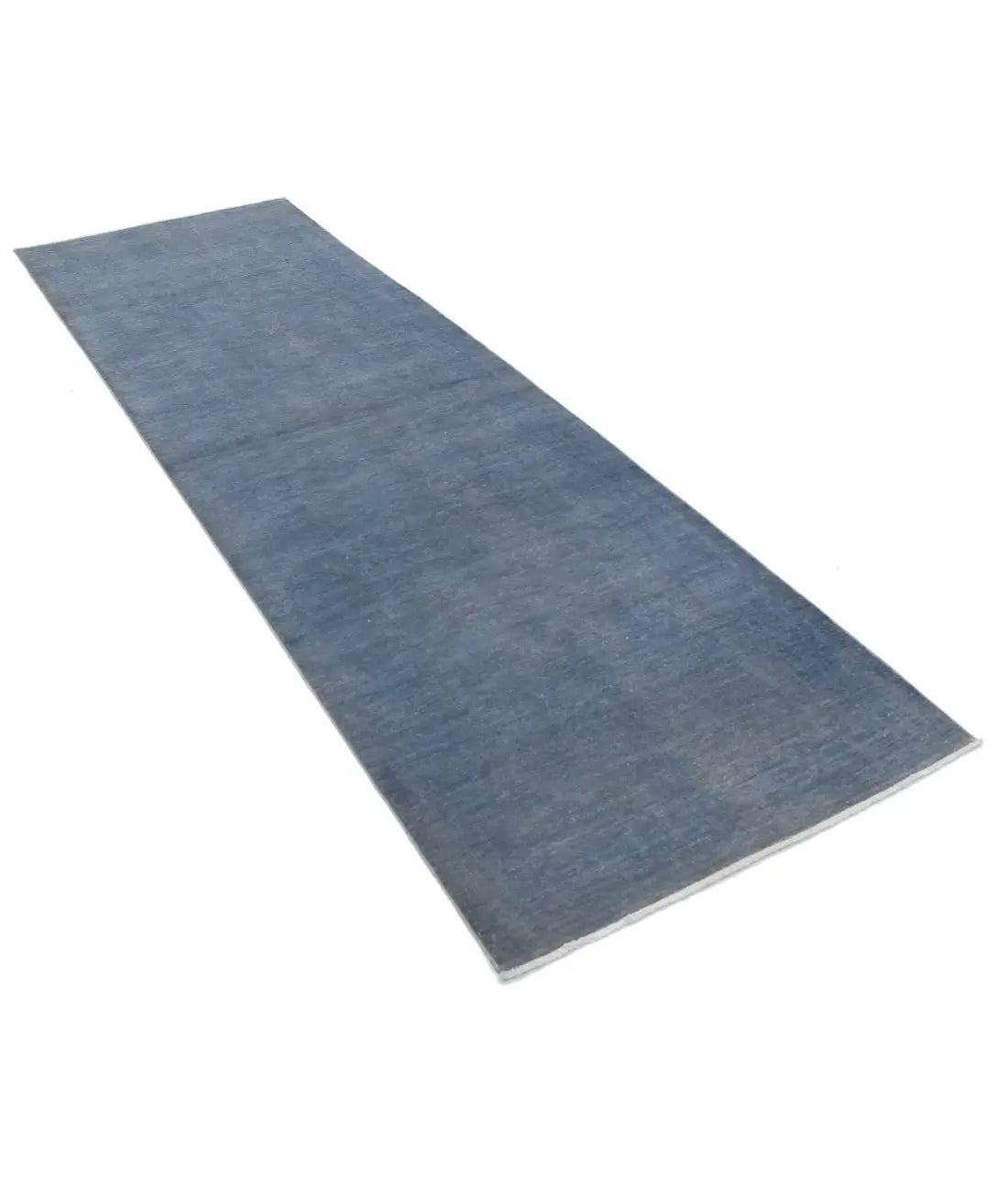 Hand Knotted Overdye Wool Rug - 3'1'' x 9'6''