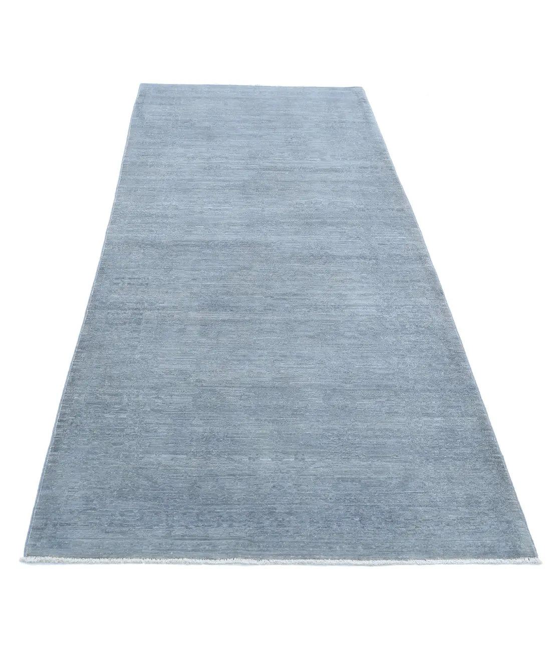 Hand Knotted Overdye Wool Rug - 3'5'' x 9'5''