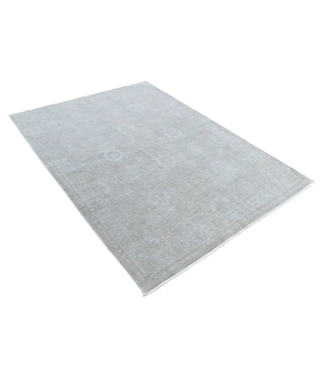 Hand Knotted Overdye Wool Rug - 4'9'' x 6'5''