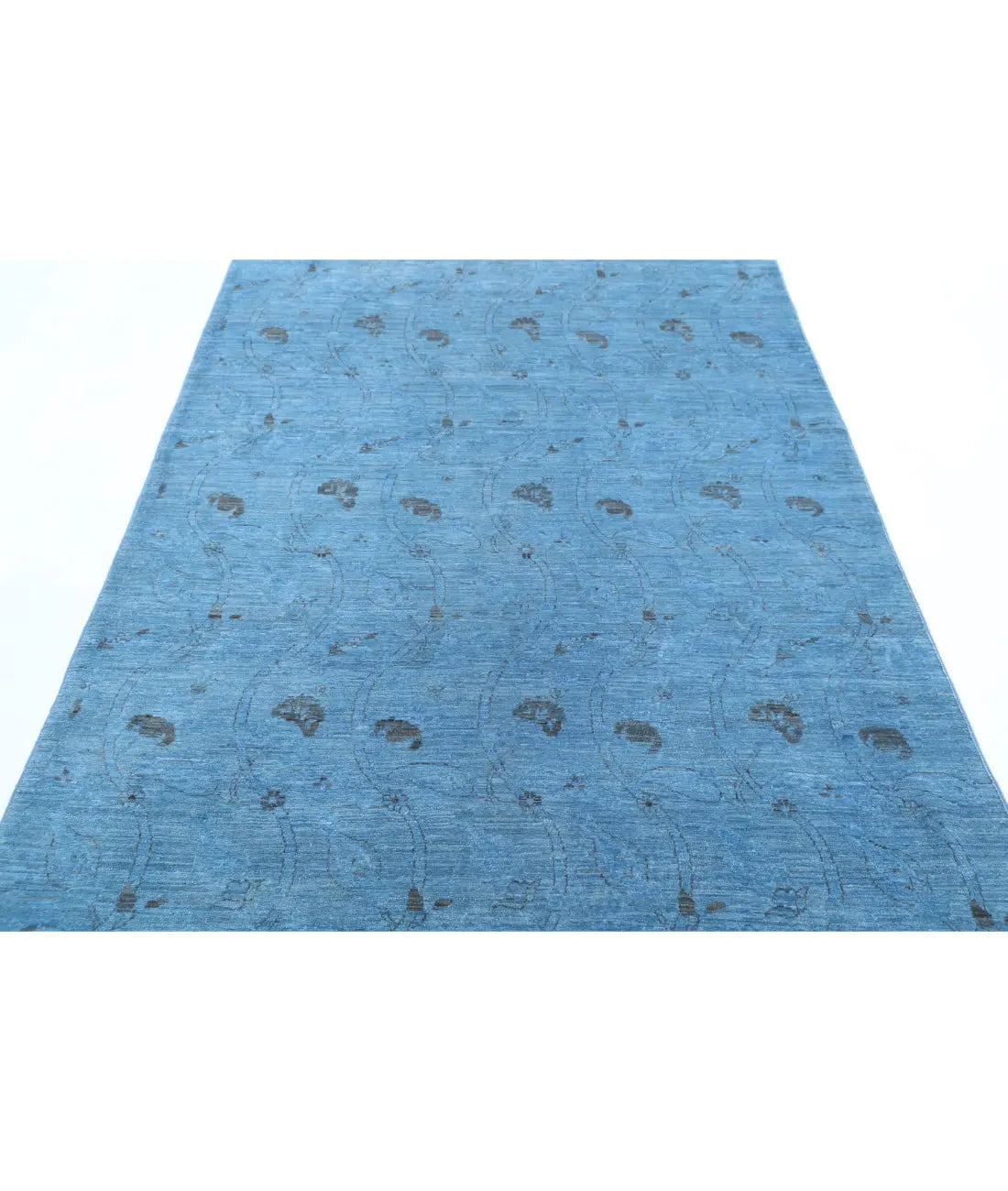 Hand Knotted Overdye Wool Rug - 5'0'' x 7'3''