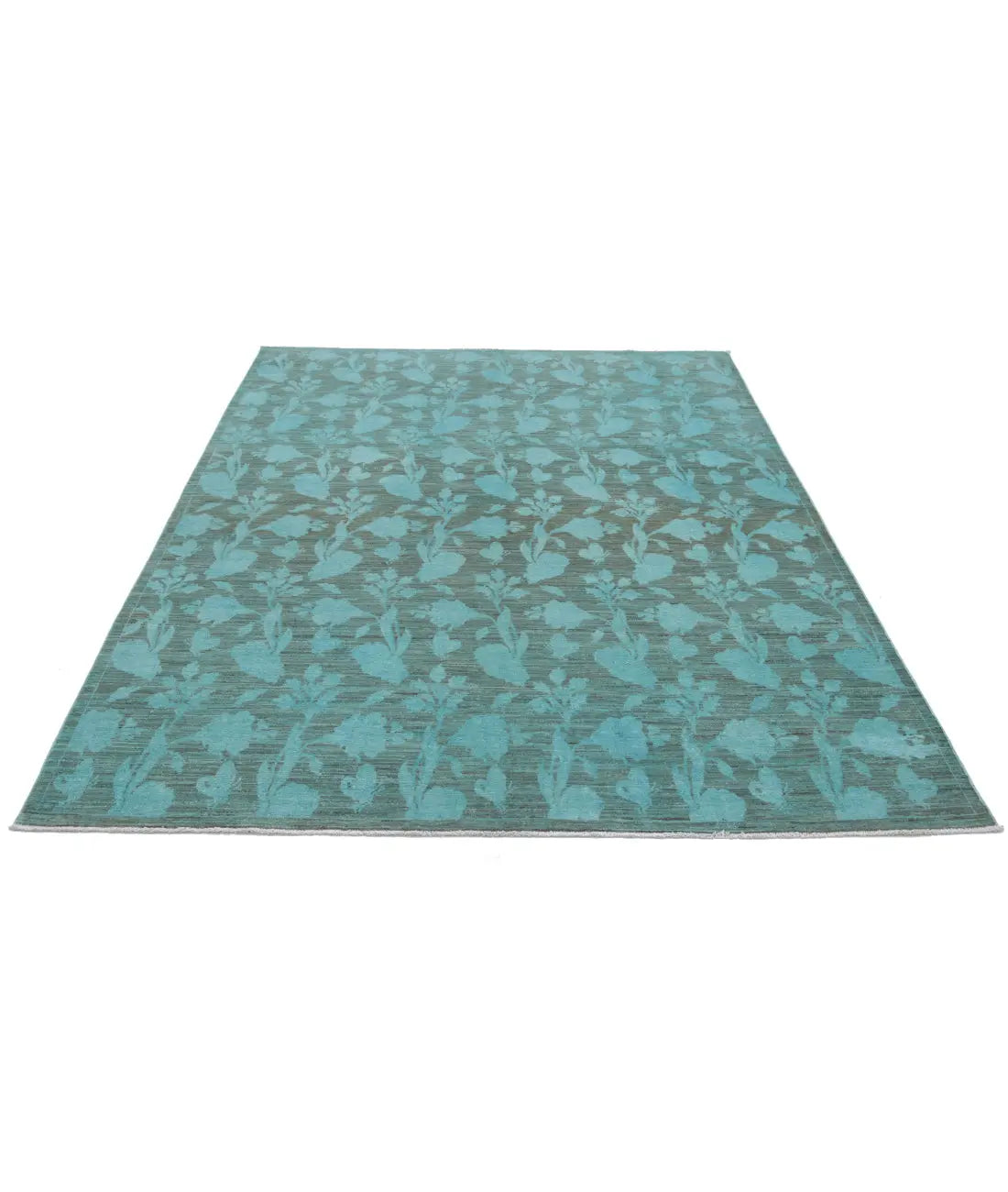 Hand Knotted Overdye Wool Rug - 6'1'' x 8'4''