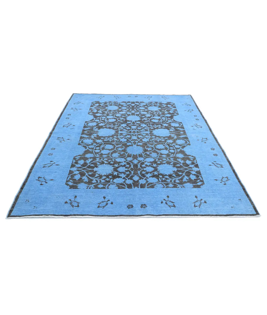 Hand Knotted Overdye Wool Rug - 6'2'' x 8'1''