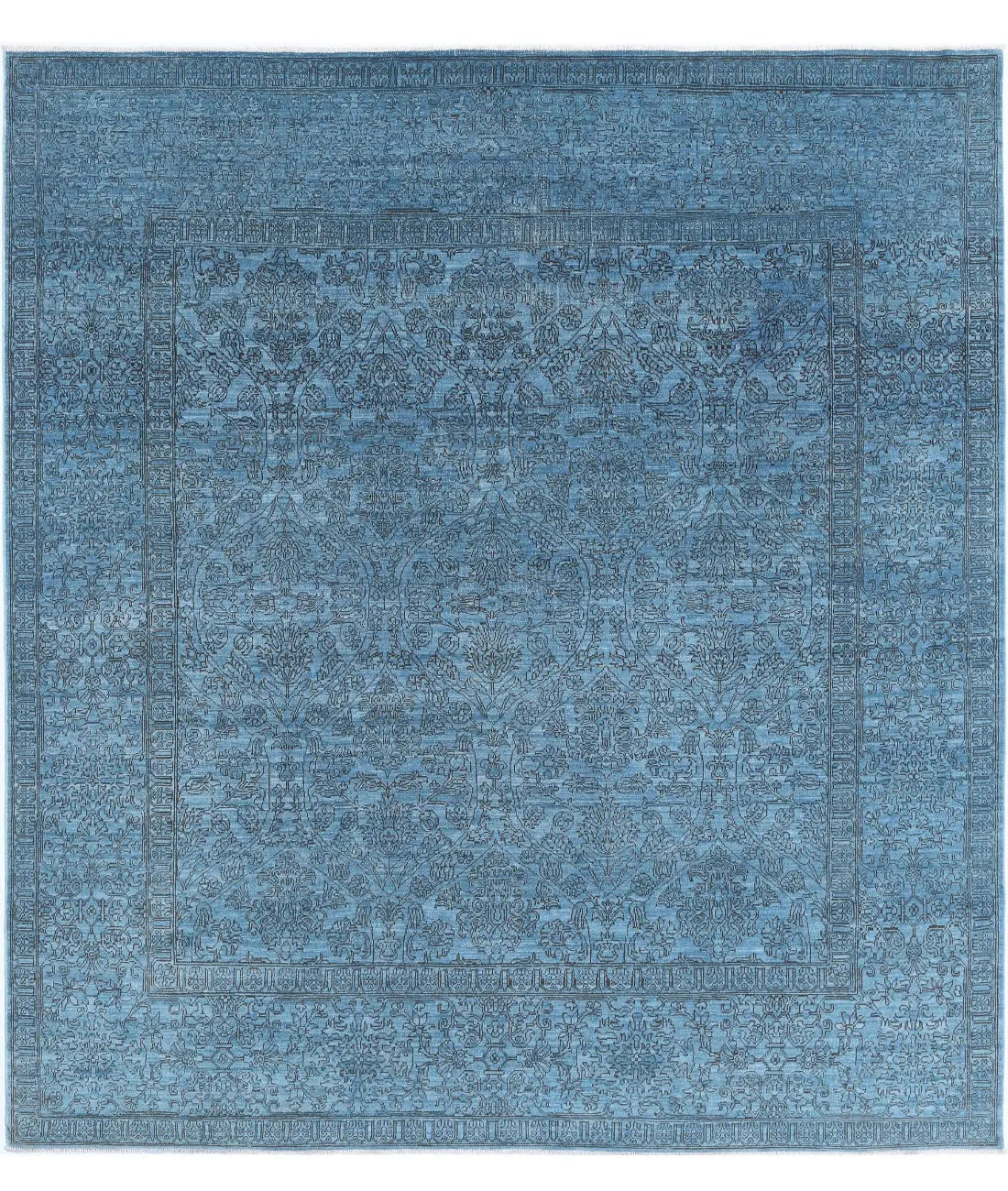 Hand Knotted Overdye Wool Rug - 7&#39;9&#39;&#39; x 8&#39;5&#39;&#39;