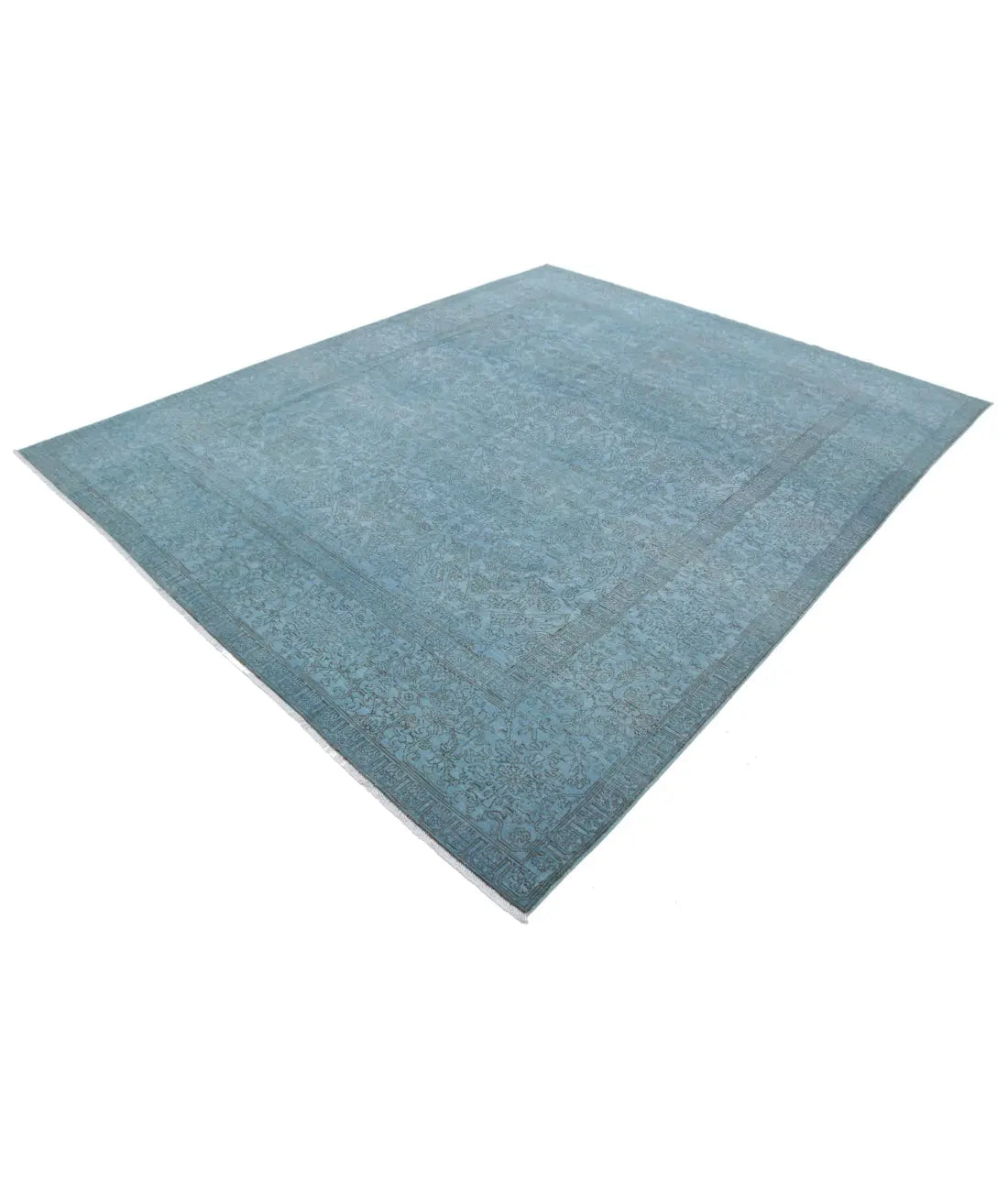 Hand Knotted Overdye Wool Rug - 8'0'' x 9'8''