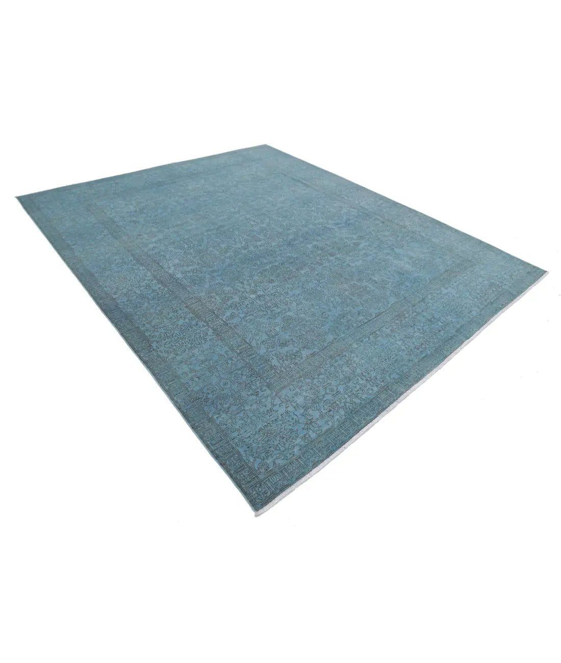 Hand Knotted Overdye Wool Rug - 8'0'' x 9'8''