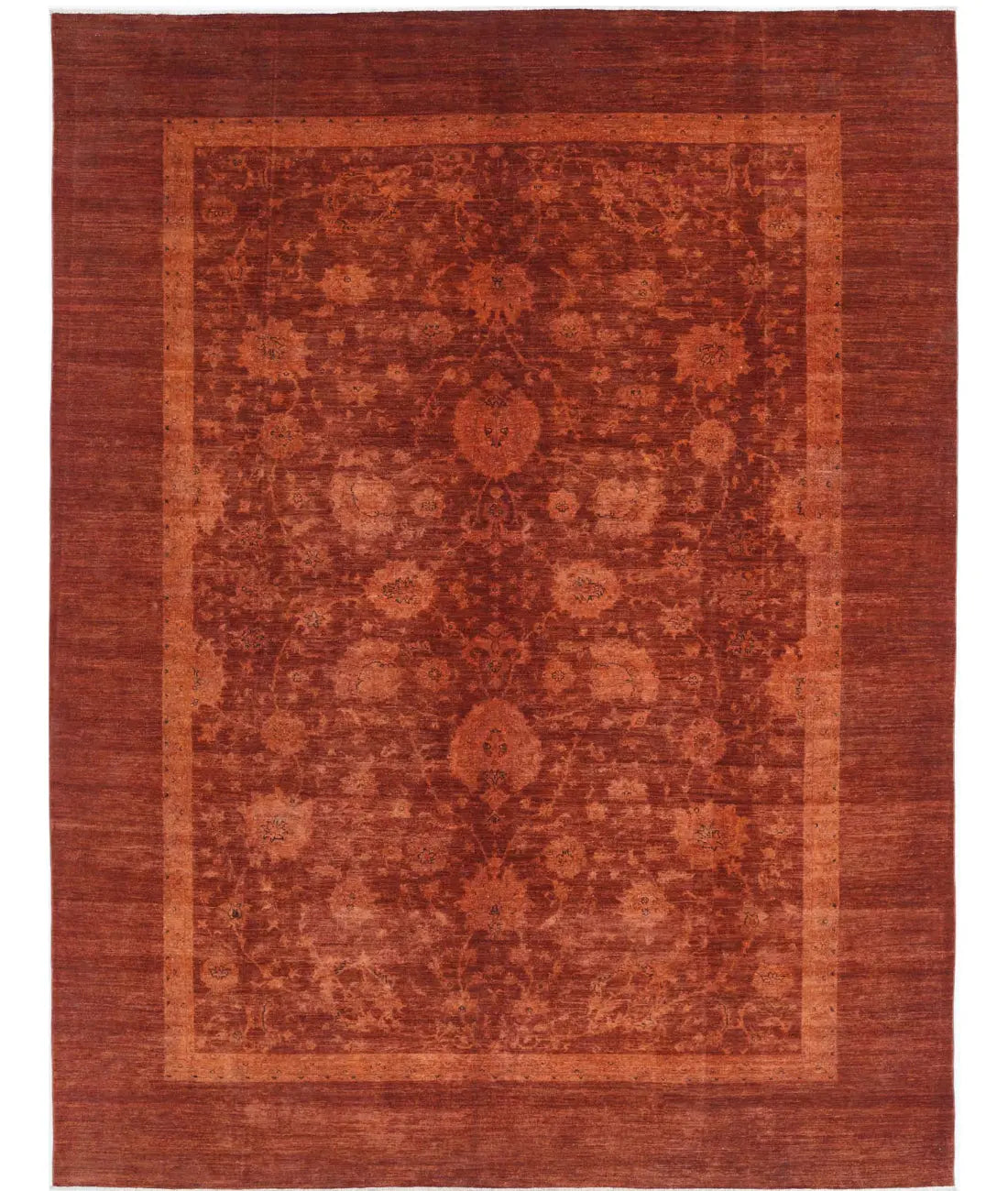 Hand Knotted Overdye Wool Rug - 8'9'' x 11'3''