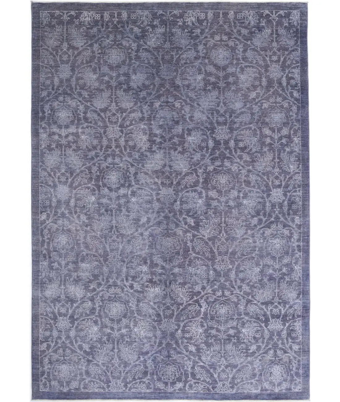 Hand Knotted Overdye Wool & Bamboo Silk Rug - 6'7'' x 9'7'' - Arteverk Rugs Area rug