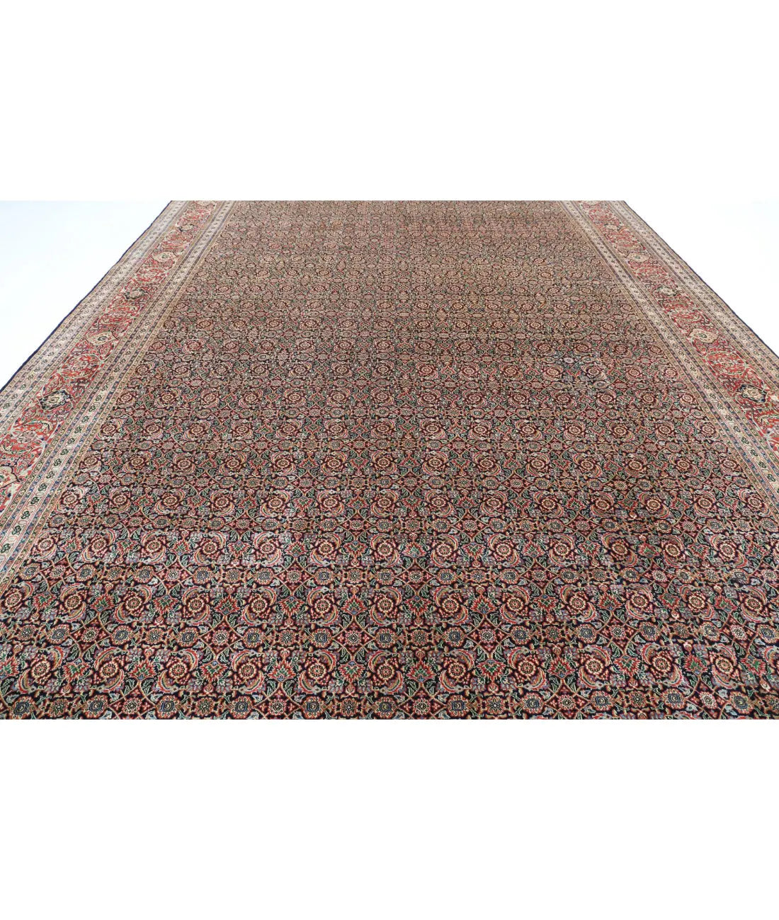 Hand Knotted Oriental Bijar Wool Rug - 11'8'' x 18'2''