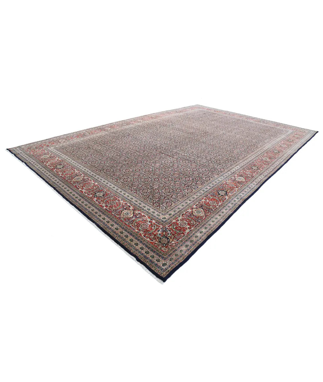 Hand Knotted Oriental Bijar Wool Rug - 11'8'' x 18'2''