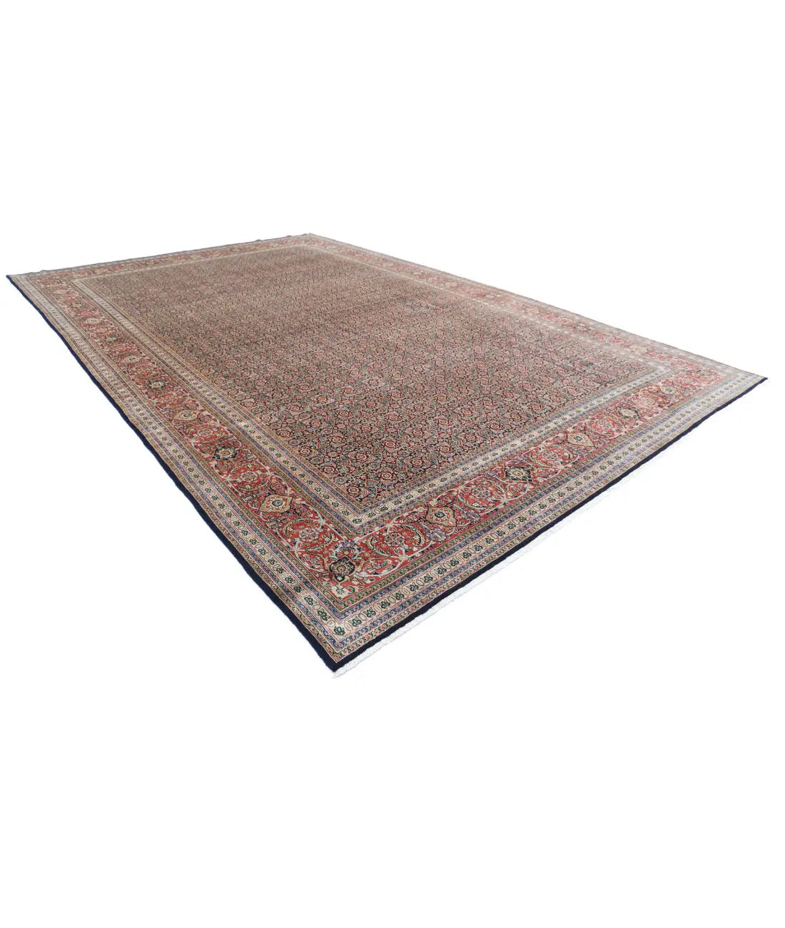 Hand Knotted Oriental Bijar Wool Rug - 11'8'' x 18'2''