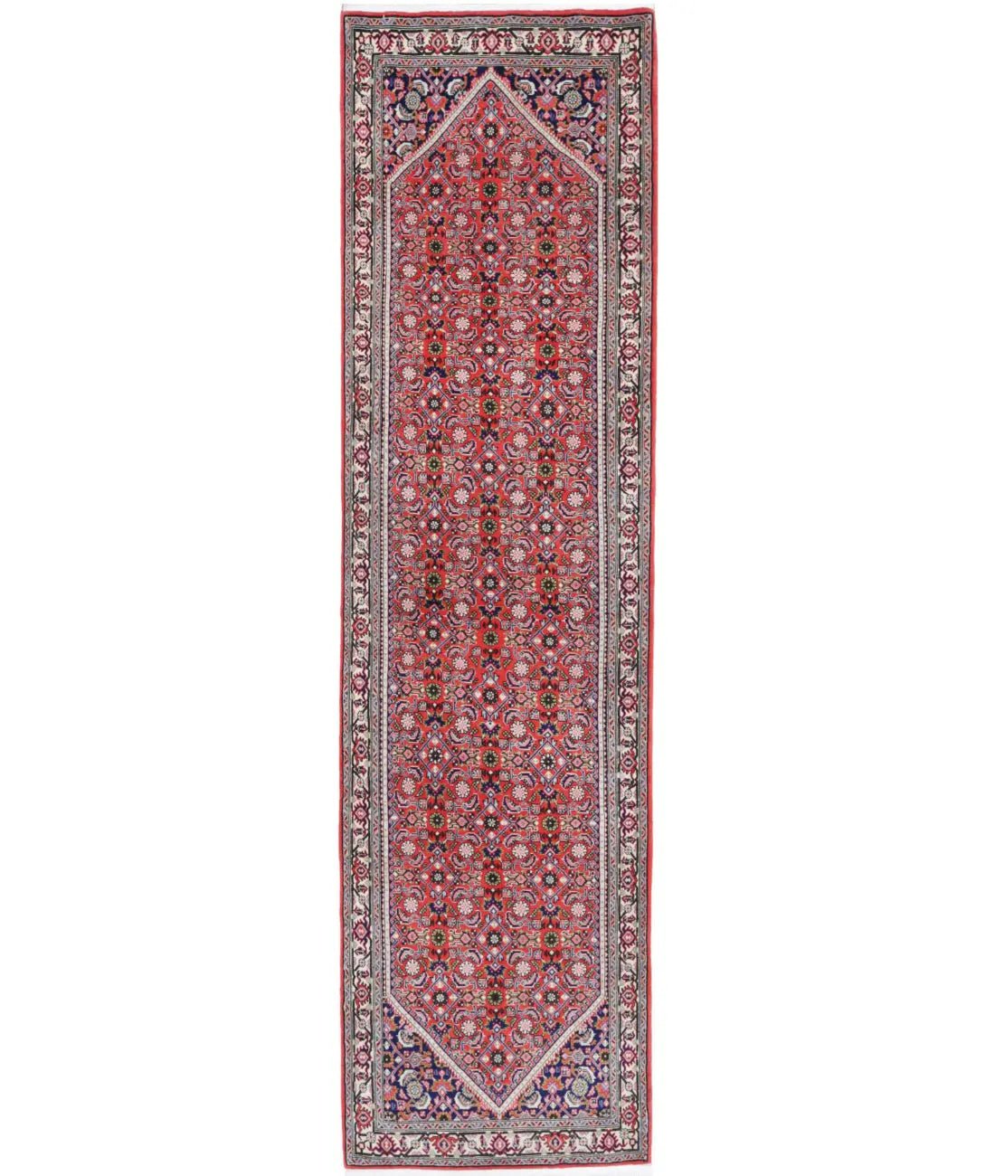 Hand Knotted Oriental Bijar Wool Rug - 2&#39;5&#39;&#39; x 9&#39;7&#39;&#39;