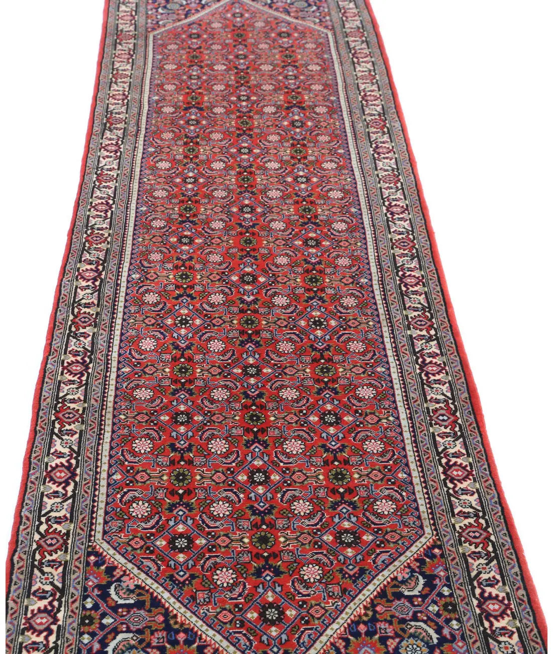 Hand Knotted Oriental Bijar Wool Rug - 2'5'' x 9'7''