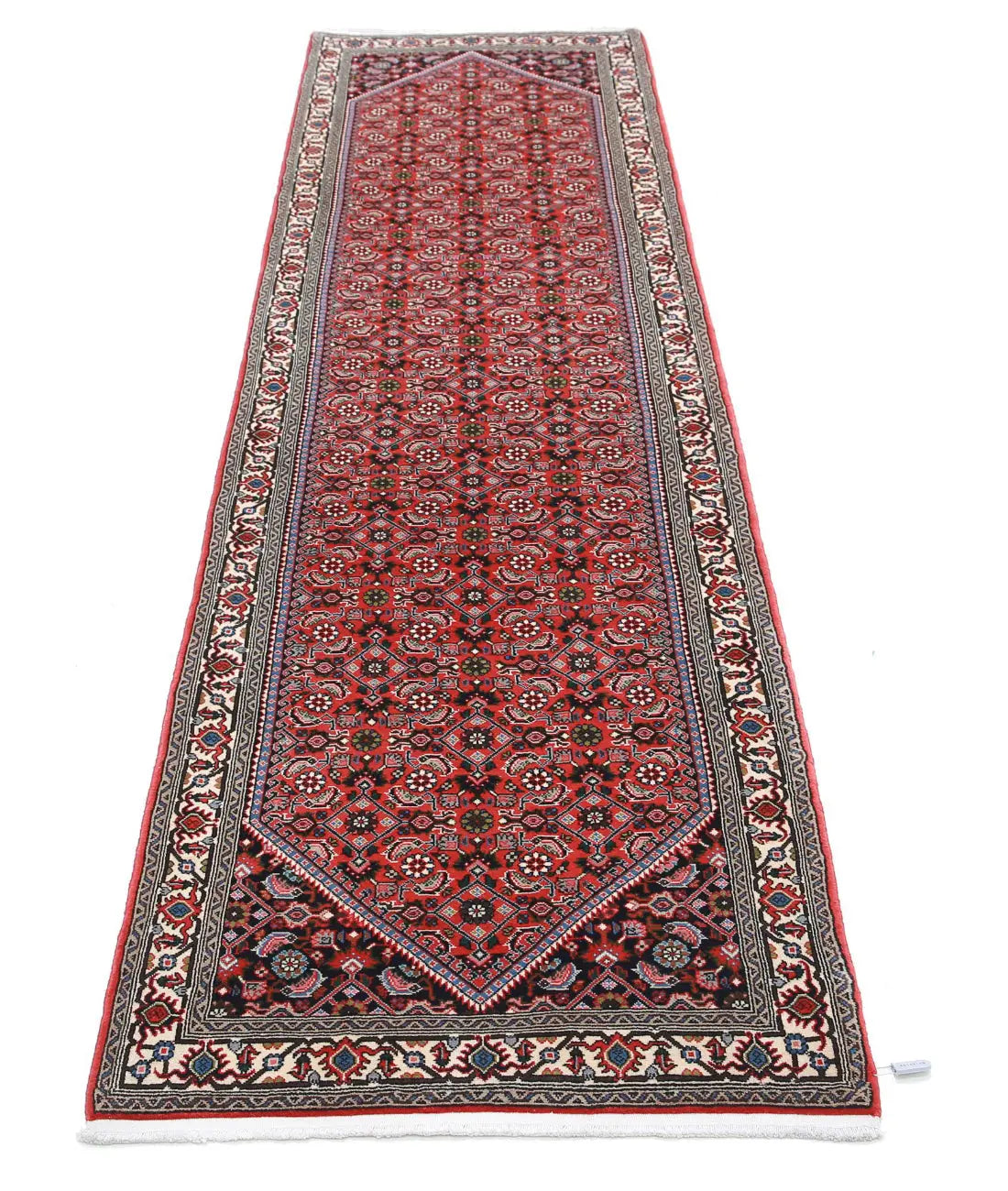 Hand Knotted Oriental Bijar Wool Rug - 2'6'' x 9'5''