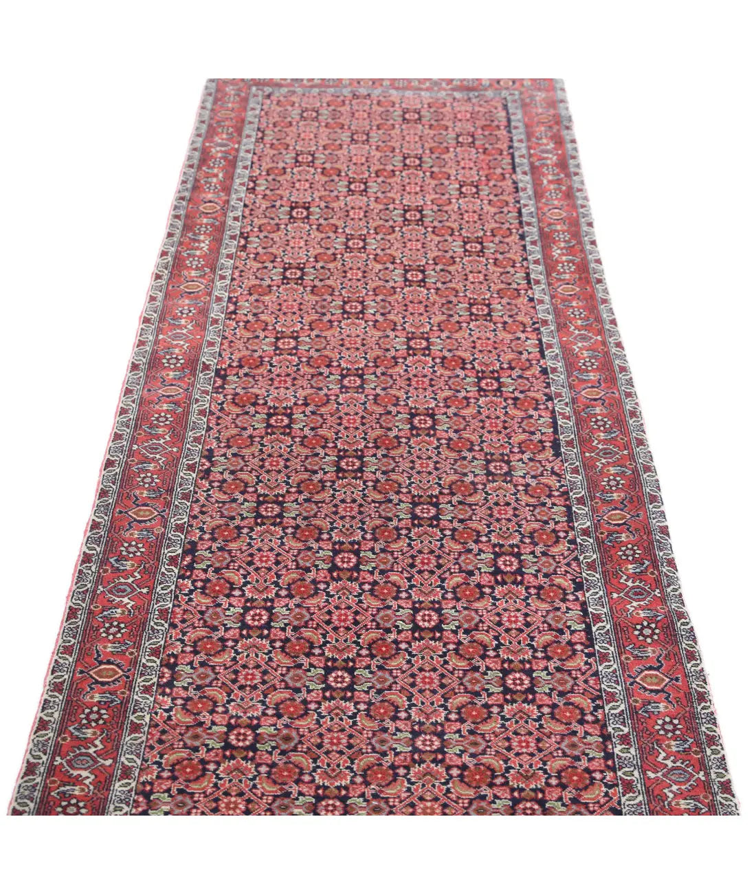 Hand Knotted Oriental Bijar Wool Rug - 2'8'' x 9'2''