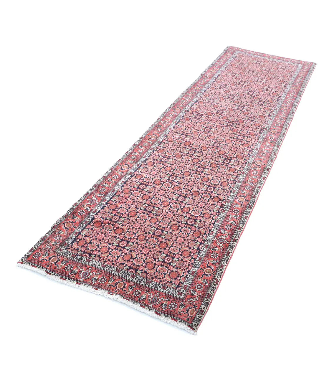 Hand Knotted Oriental Bijar Wool Rug - 2'8'' x 9'2''