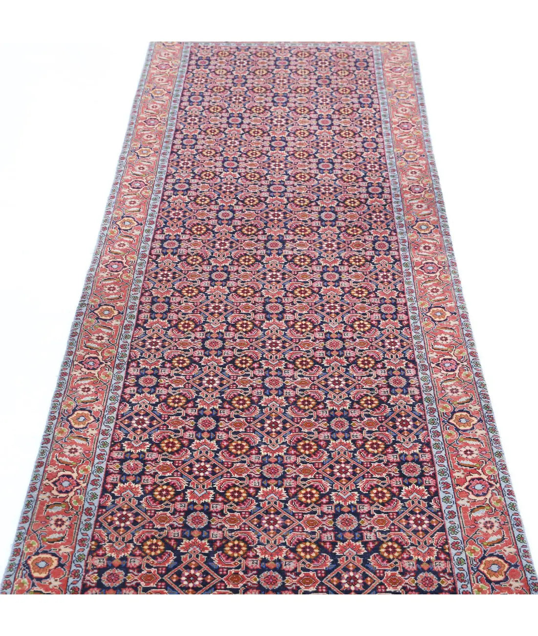 Hand Knotted Oriental Bijar Wool Rug - 2'9'' x 9'7''